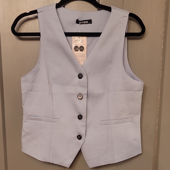 BTFBM Jackets & Blazers - Light Blue Vest